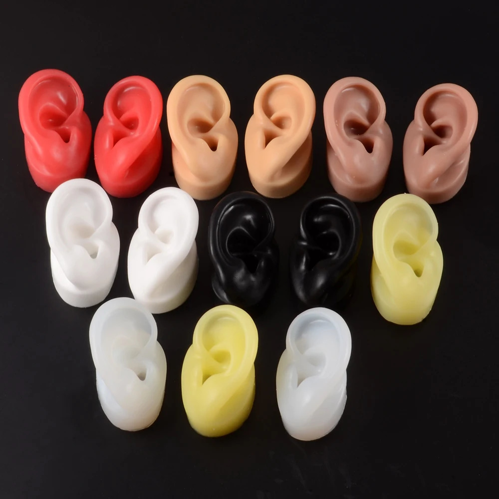 1 piece of soft silicone earplug model tattoo utility tool earring jewelry display acrylic display stand kit is selling 240705