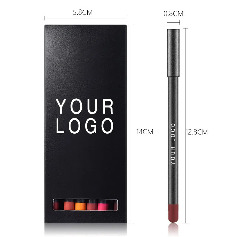 12PcsSet Waterproof Lip Pencil Set Matte Lip Liner Long Lasting Makeup Pens Easy to Wear Private Label Makeup Vendor 240705