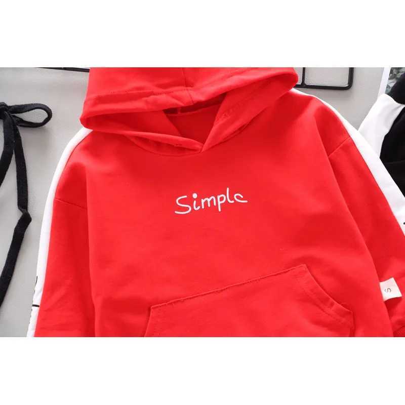 Clothing Sets Toddler Baby Boys Clothes Spring Autumn Kids Girls Letter Hooded Pant 2pcs Outfit Children Casual Soild Suit Infant Active Sets