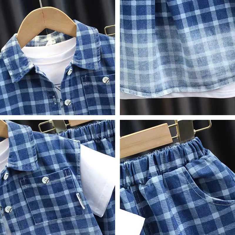 Clothing Sets Summer Tracksuit Suit Child Baby Boy Clothing Set Shirt T-shirt + Shorts 3Pcs for Kids Children Sets 2024