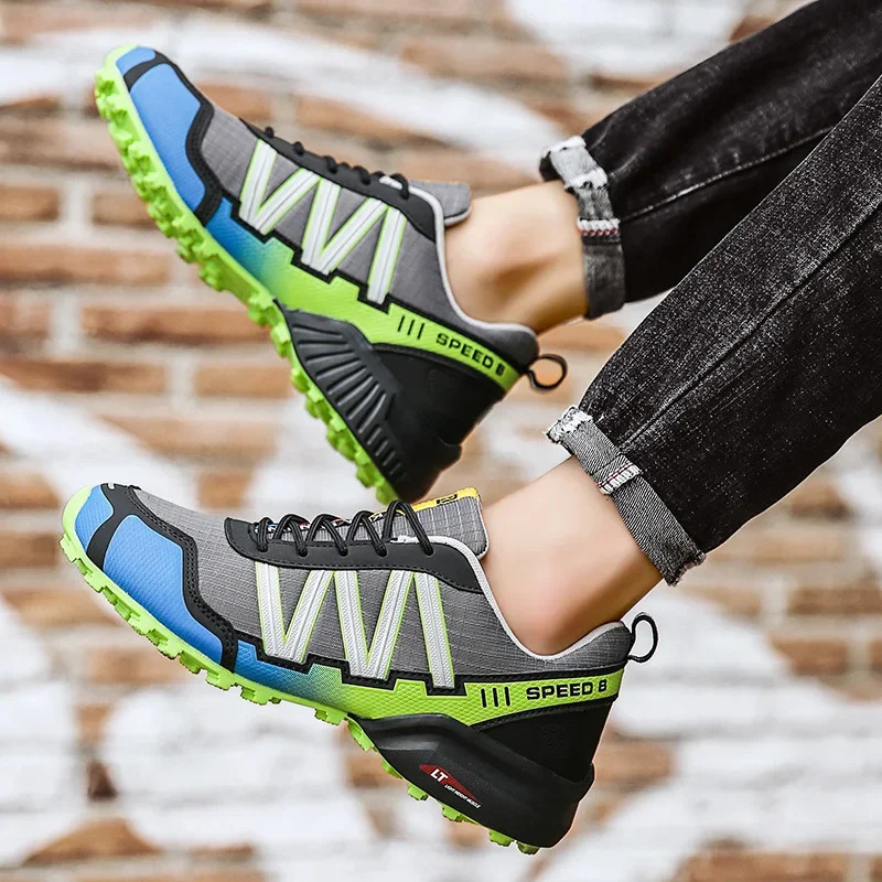 Men Hiking Shoes Waterproof Breathable Trekking Climbing Boots Desert Training Sneakers Outdoor Anti-Slip Trekking Cycling Shoes 240705