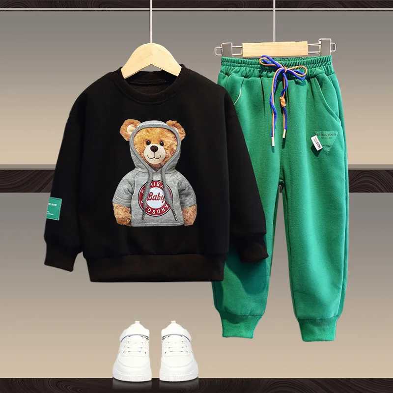 Clothing Sets Spring Autumn Kid Boy Clothes Cartoon Bear Sweatshirt Pants Outfit