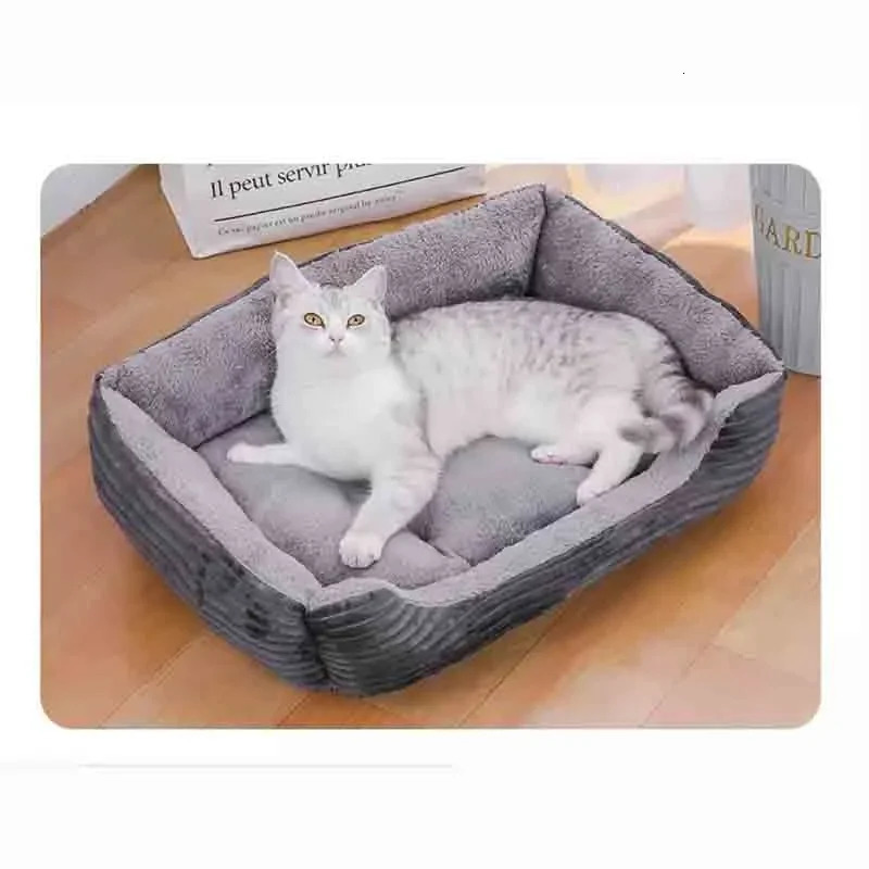 All Seasons Rectangle Puppy Pet Sofa Sleeping Dog Bed Cushion Fall Asleep Easily for Cat and Small Medium Dogs 240705