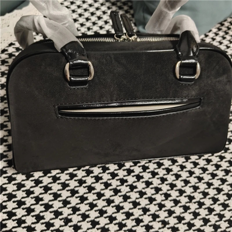 Stand Oil Bag Women Shoulder Chubby Bags Korean YUN JIN Style Bowling Boston Pockets Desinger Tote 240702 - view 5