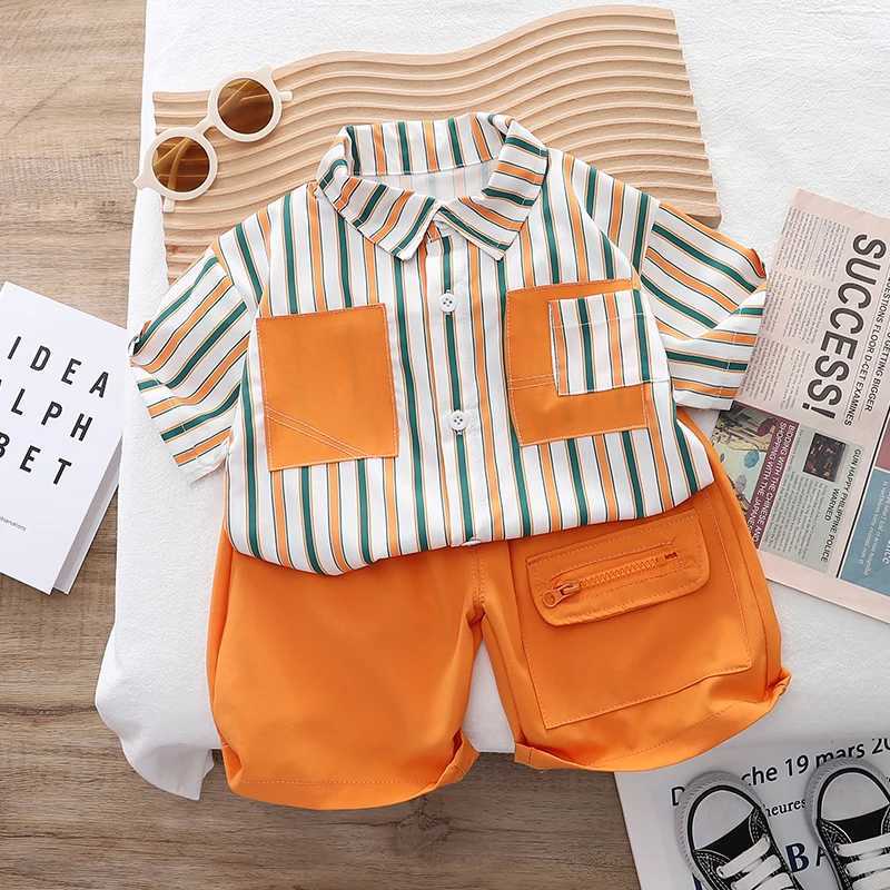 Clothing Sets Children Boys Casual Striped T-Shirt Shorts 2Pcs/Set New Summer Baby Clothes Suit Toddler Costume Kids Outfits Infant Tracksuits