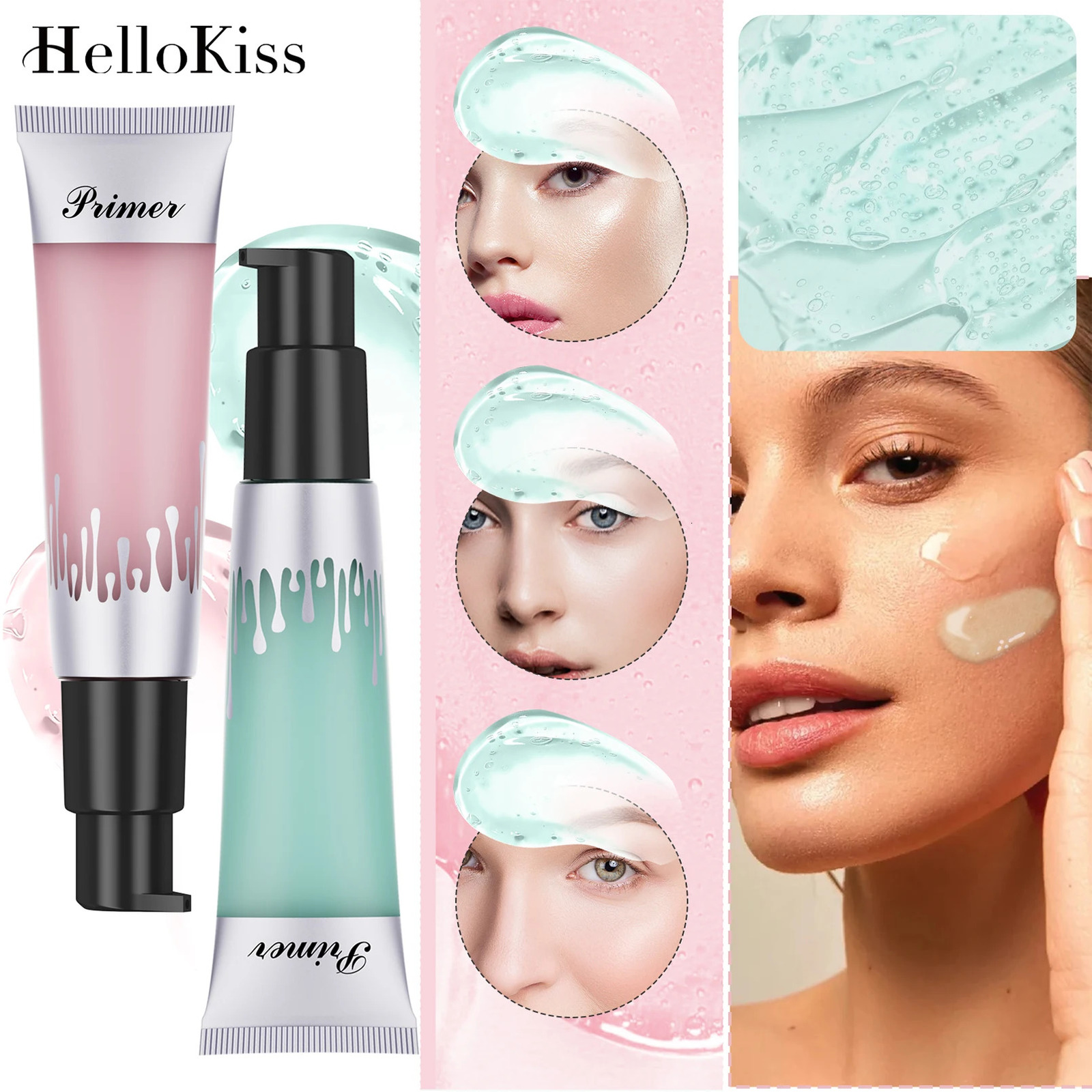 24ml Powder Grip Primer Pores Invisible Primer Oil Control Base MakeUp Face Base Cream Foundation Colorless 1 Piece i240705