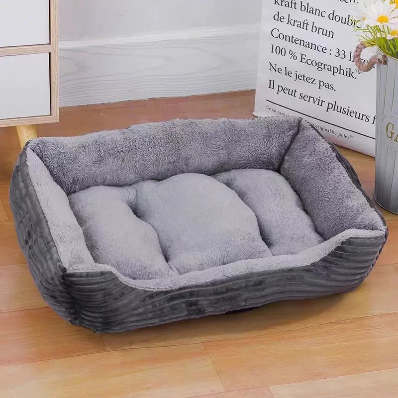 All Seasons Rectangle Puppy Pet Sofa Sleeping Dog Bed Cushion Fall Asleep Easily for Cat and Small Medium Dogs 240705