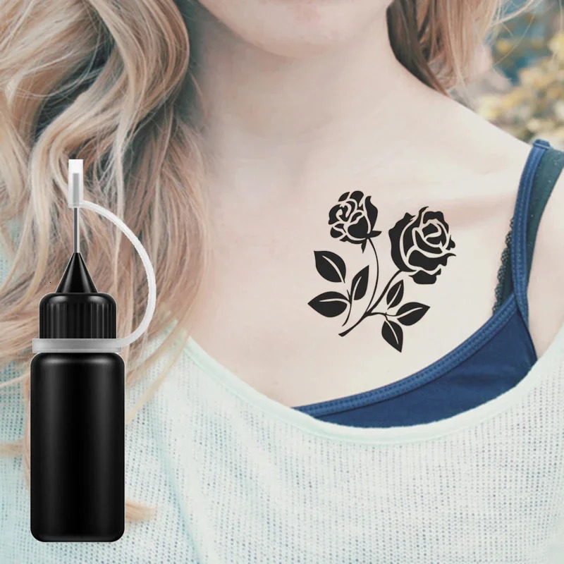 10ml temporary tattoo liquid DIY tattoo juice semi reflective milk henna tattoo waterproof for direct transportation in human art painting 240705