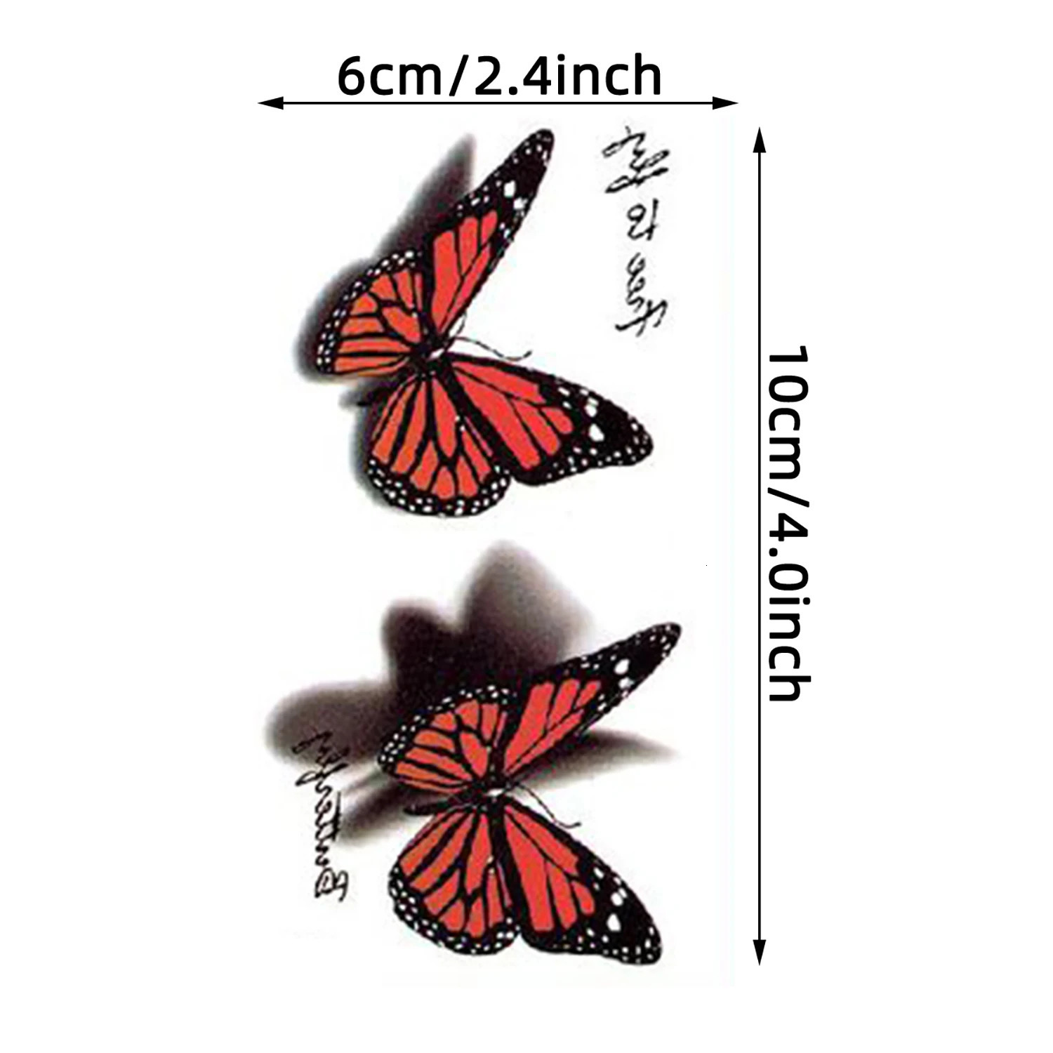 30 pieces/pack 3D butterfly pattern temporary tattoo stickers small-sized body arm shoulder false tattoo stickers 240705