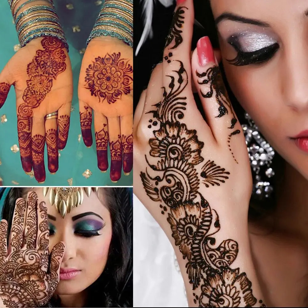 Ankylon Body Painting Wedding Painting Black Ankylon Body Painting Art Temporary Flash Tattoo Cream Cone Sexy Tattoo Indian Wedding 240705
