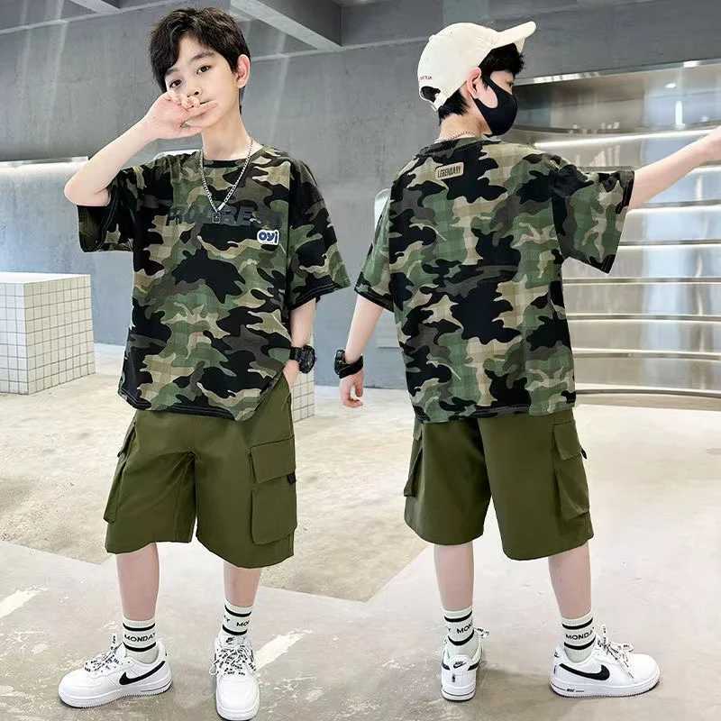 Clothing Sets New Summer Tracksuit Suit Child Baby Boy Clothing Set T-shirt + Shorts 2Pcs For Kids Children Sets New 2024