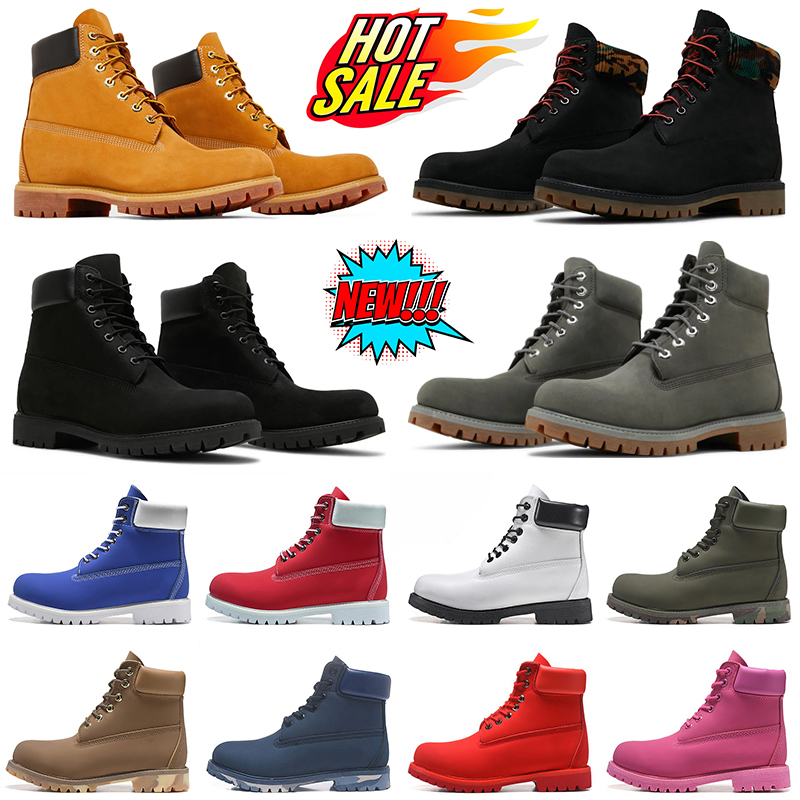 Designer boots for men women martin booties wheat black white brwon grey pink red army green blue Ankle Cowboy Sneakers trendy ourddor fur winter shoes