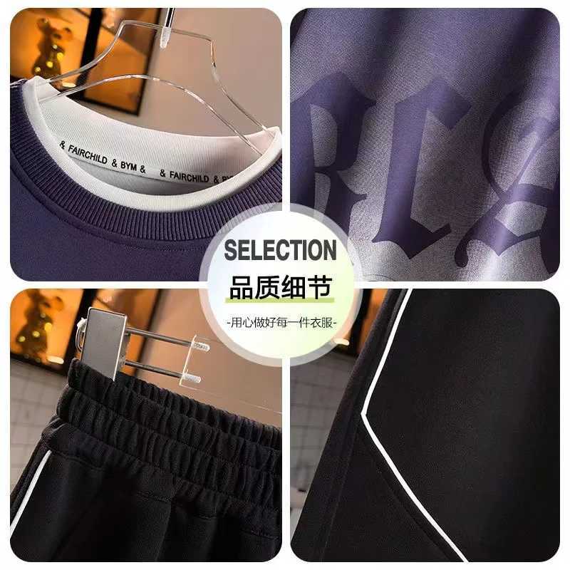 Clothing Sets Boys Spring and Autumn Clothing Set New Trendy Long sleeved Sweater and Pants Fashion Versatile Two Piece Set Kids Outfits