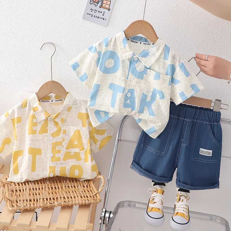 Clothing Sets Baby Boys Clothes Sets Summer Fashion Kids Cotton Letter T-shirt+Shorts 2pc Suit 1-5Years Boy Clothes Children Costume Outfit