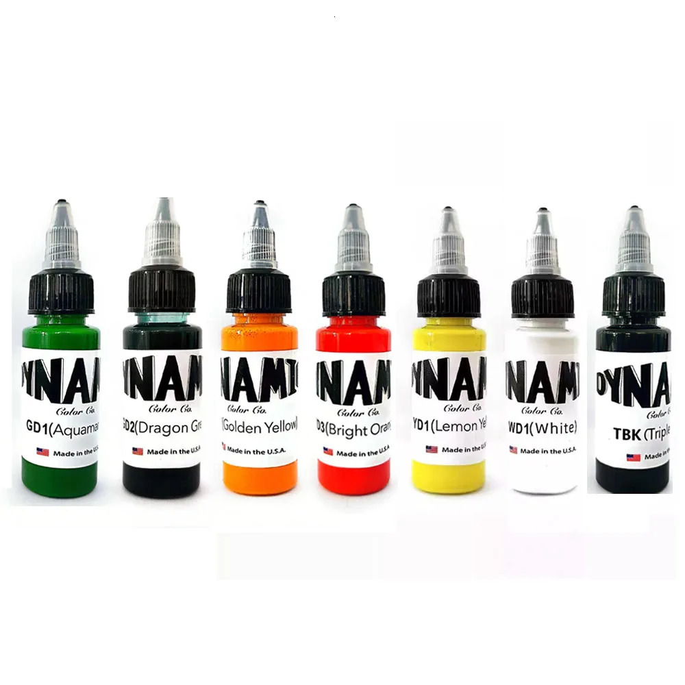 7 pieces/batch 30ml tattoo ink pigment body art tattoo kit professional beauty painting makeup tattoo products semi anent 240705
