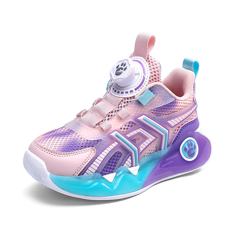 summer single mesh breathable middle-aged and young girls button up running shoes for boys casual sports shoes