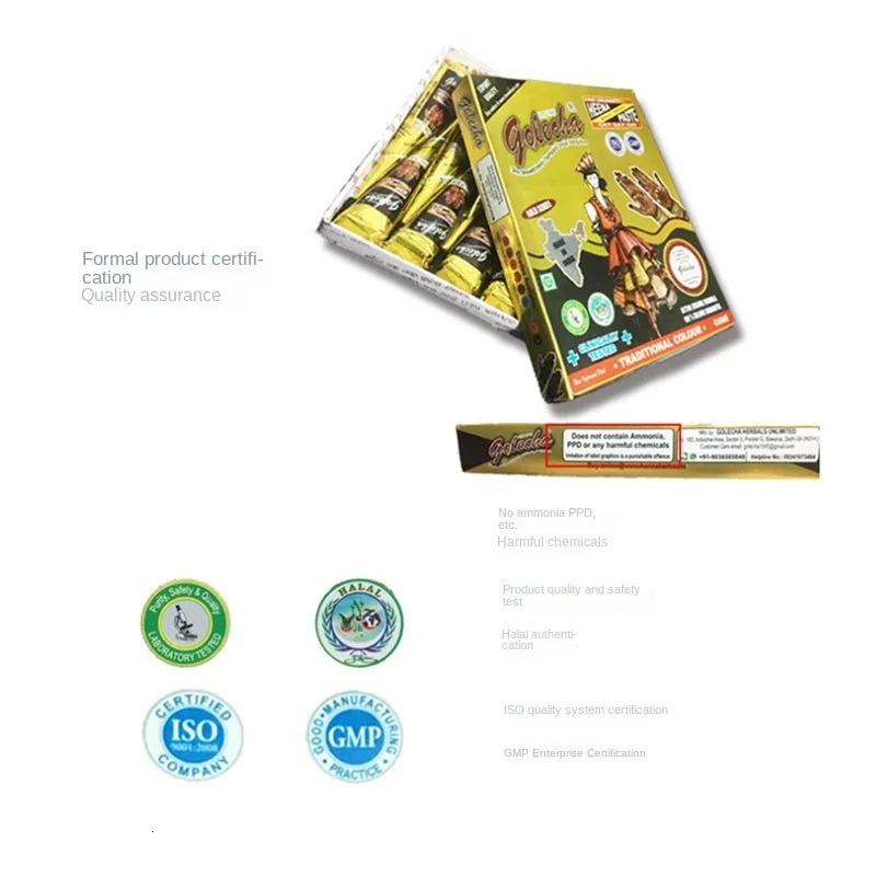 1 piece of 25g multi-color Indian GOLECHA henna cone tattoo cream for temporary tattoo stickers body painting cream cone DIY painting 240705