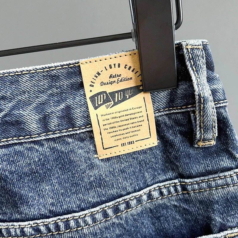 High Quality Spring Vintage Jeans Men Fashion Loose Tapered Drape Youth Denim Trousers Hip Hop Male Streetwear 240627