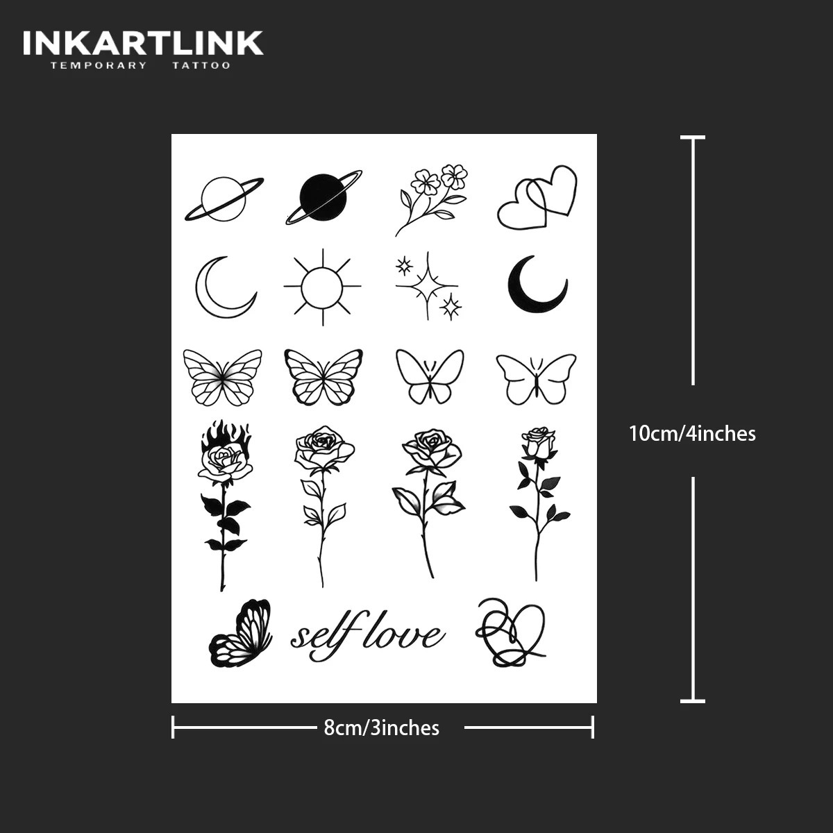 Simple line pattern temporary tattoo lasting for 15 days with waterproof semi anent stickers. 240705