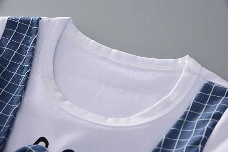 Clothing Sets 0-4Y Kids Summer Clothes Sets Toddler Baby Boys Lattice Cotton T-shirt + Shorts 2Pcs Children Casual Outfits Clothing Tracksuits