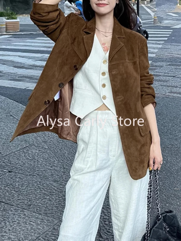 Winter Korean Style Leather Jacket Women Casual Warm Loose Elegant Coats Female Fashion Office Lady Casual Moto Jackets Y2k 240625