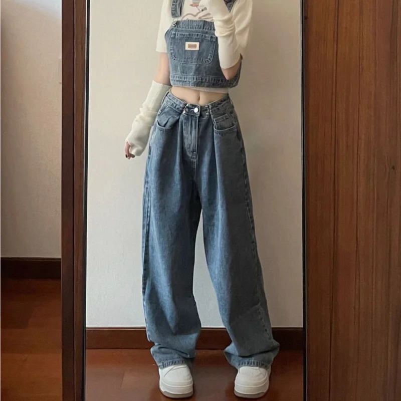 Womens Pants Vintage Denim jeans Baggy Jeans Woman High Waist Female Clothing Korean Fashion Streetwear Y2k Clothes 240704
