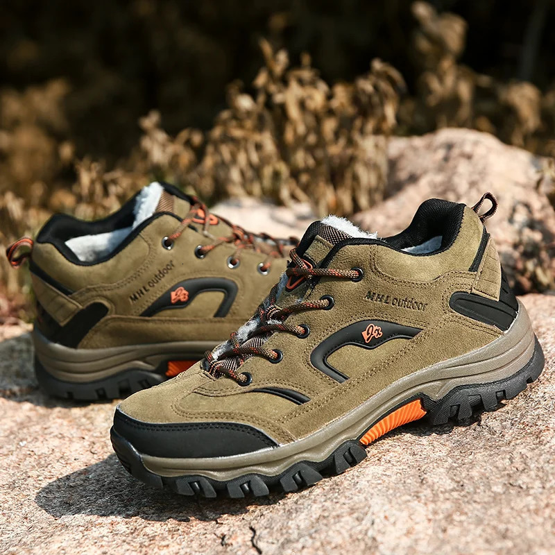 Spring Autumn Hiking Shoes Men Outdoor Snow Men Boot Waterproof Trekking Mountain Boots Sneakers Men Shoes Large Size 36-47 240705