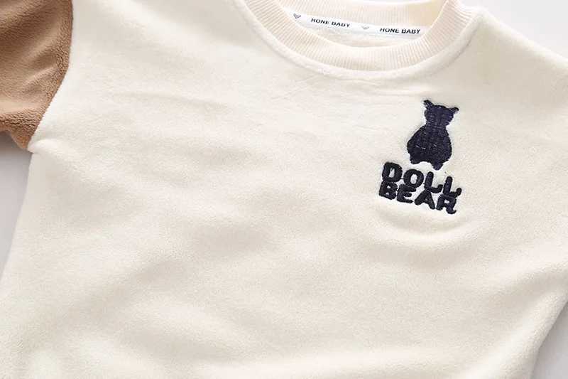 Clothing Sets NEW Children Fashion Autumn Winter Baby Boys Girls Clothing Suit Bear Corduroy Hoodie Pants 2Pc/Set Kids Casual Outfits Clothes