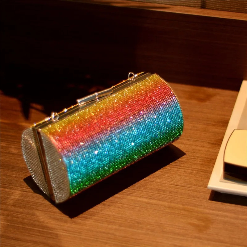 SNAIL LADY COKE CAN Shape Rainbow Women Evening Bag Leopard Party Clutch Handbag Shiny Bg Purse Wedding Wallet 240615 fcef