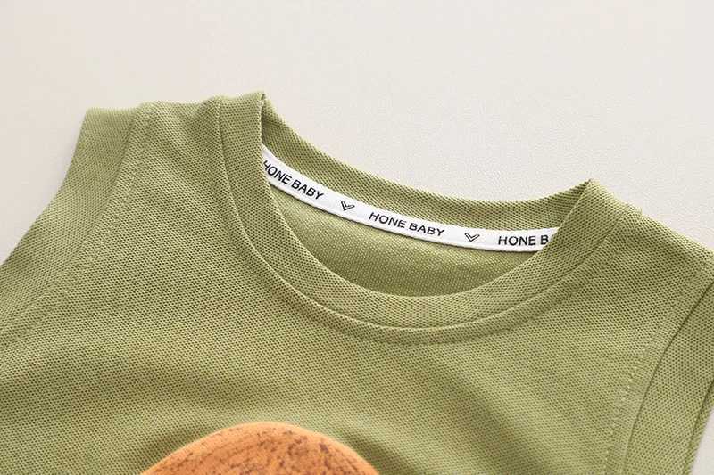 Clothing Sets New Fashion Childrens Summer Boys Vest Set Baby Boys/Girls Sleeveless Clothes T-shirts Shorts 2pcs Kids Casual Sports Set