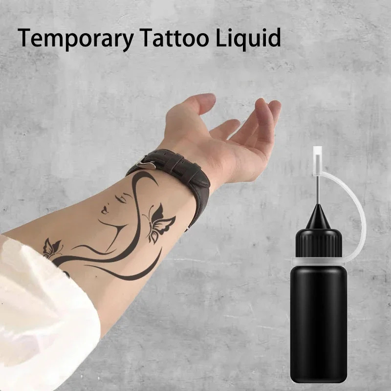 10ml temporary tattoo liquid DIY tattoo juice semi reflective milk henna tattoo waterproof for direct transportation in human art painting 240705