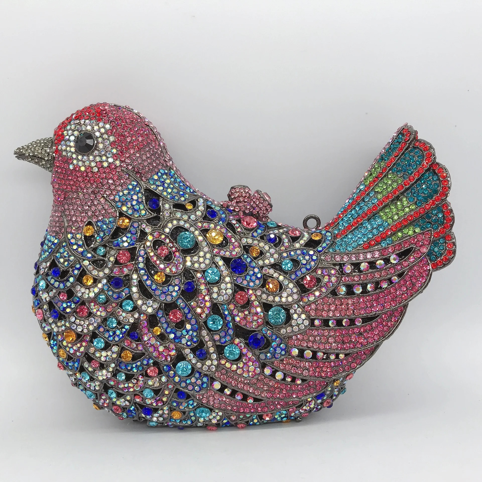 26 Color Girl Bird Diamond Cute Evening Bag Cocktail Ball Crystal Stone Party Handbag Wedding Dinner Metal Shining Wallet 240704