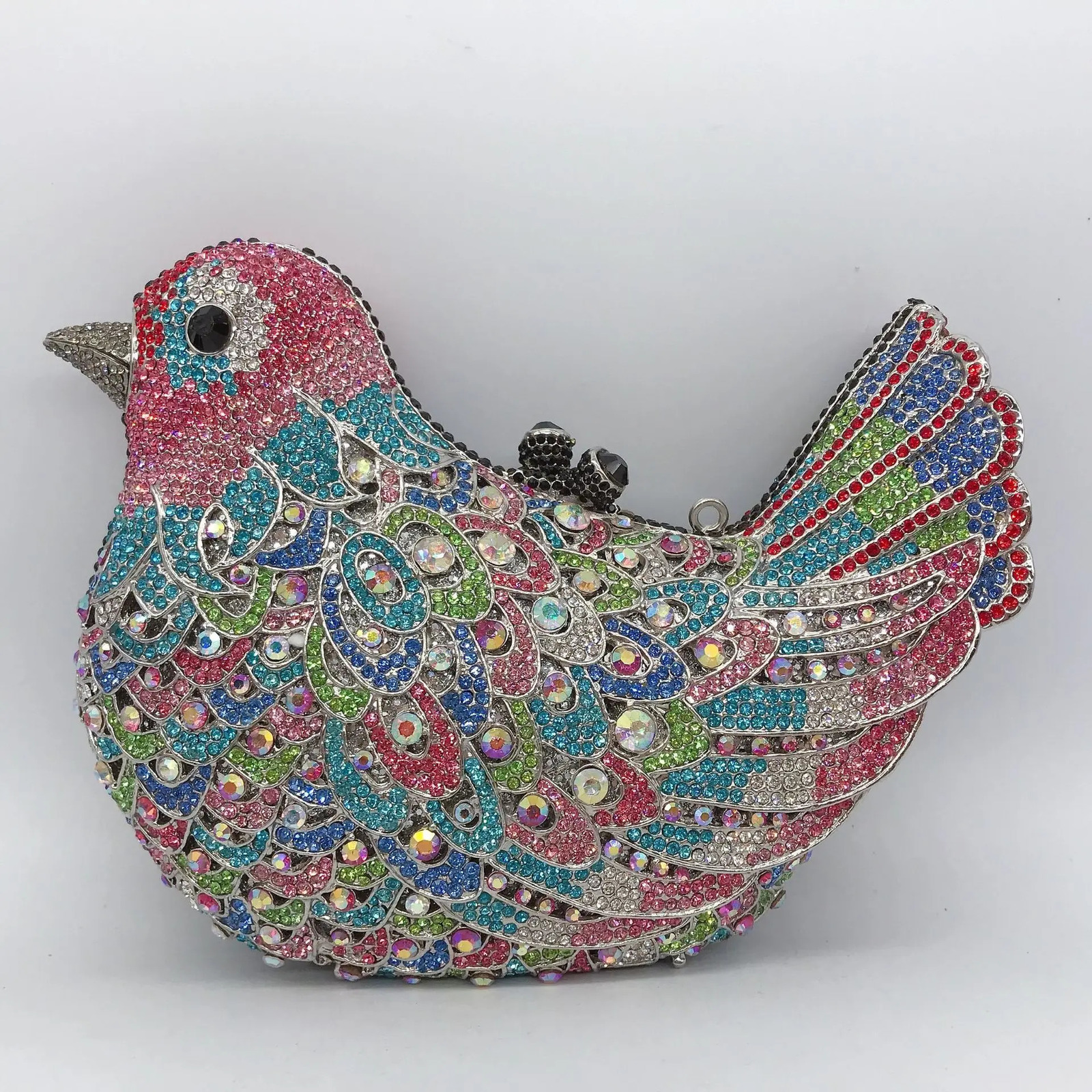 26 Color Girl Bird Diamond Cute Evening Bag Cocktail Ball Crystal Stone Party Handbag Wedding Dinner Metal Shining Wallet 240704