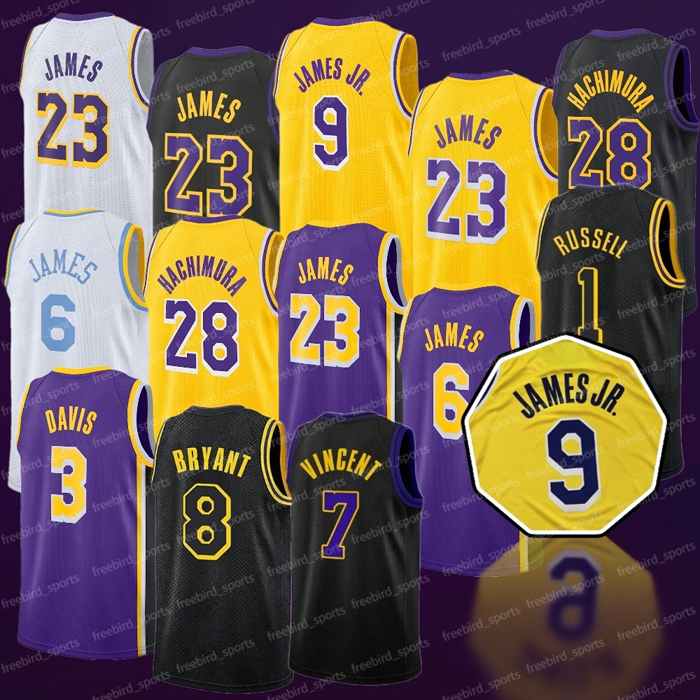 Custom 9 Bronny James Jr. James Basketball Jersey Max Christie Davis Rui Hachimura Jaxson Hayes Dalton Knecht Jarred Vanderbilt Christian Wood Gabe Vincent Men Kids