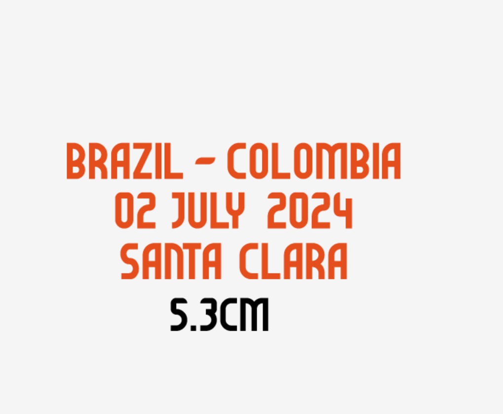 2024 Copa America Colombia Vs Brazil Match Details Patch Badge
