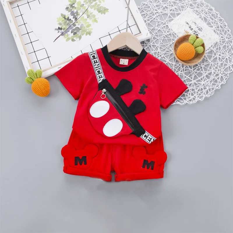 Clothing Sets Fashion Baby Boys Clothing Sets 2022 Summer Cartoon Short Sleeve Cotton T Shirt + Shorts 2Pcs Outfits For Kids Clothes Suit