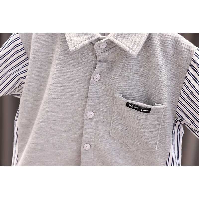 Clothing Sets Spring Causal Suit Baby Boys Girls Cartoon Strips Shirt Pants 2pcs/Set Children Clothing Kids Infant Sportswear 0-5 Years P33V