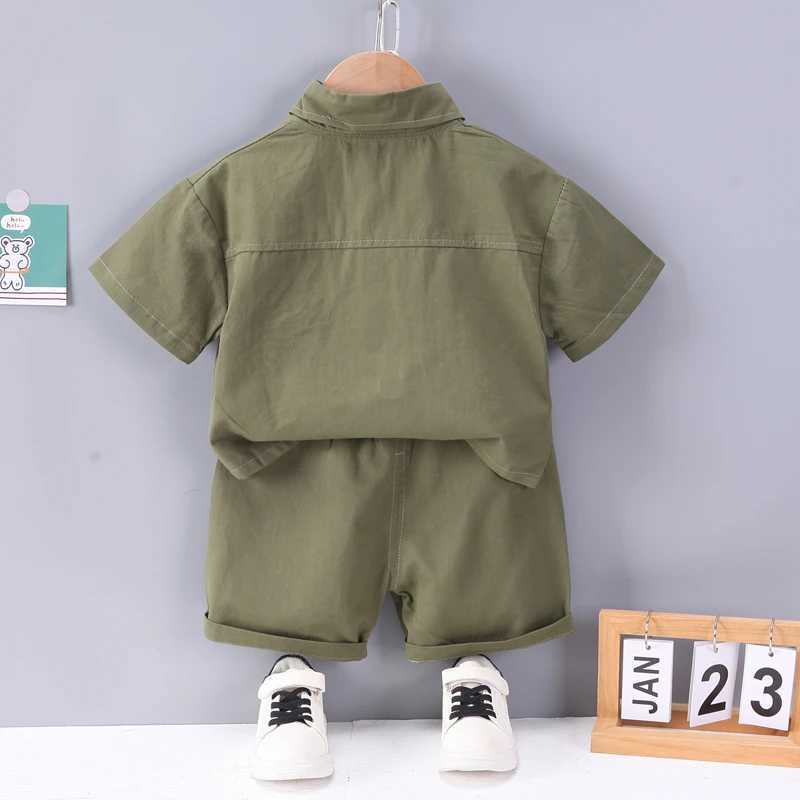 Clothing Sets Children Boys Shirt Shorts 2Pcs/Sets New Summer Baby Clothes Suit Infant Outfits Toddler Casual Cotton Costume Kids Tracksuits 2XH1