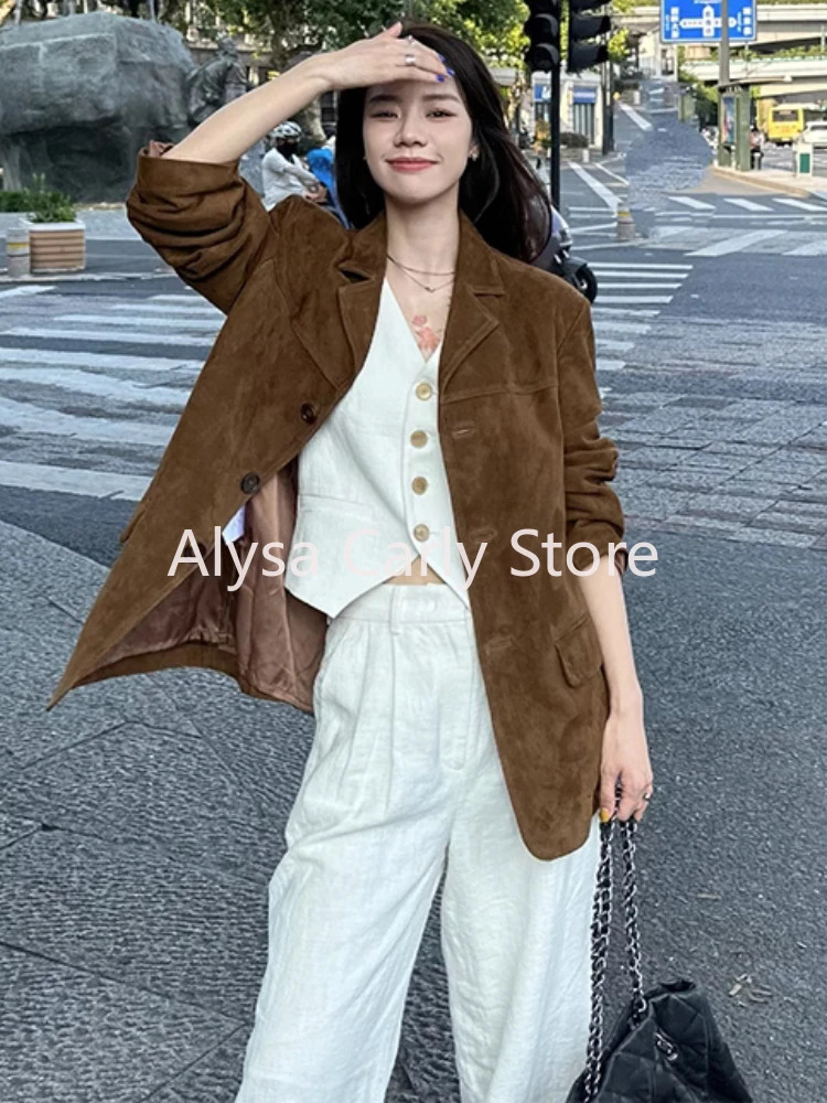 Winter Korean Style Leather Jacket Women Casual Warm Loose Elegant Coats Female Fashion Office Lady Casual Moto Jackets Y2k 240625