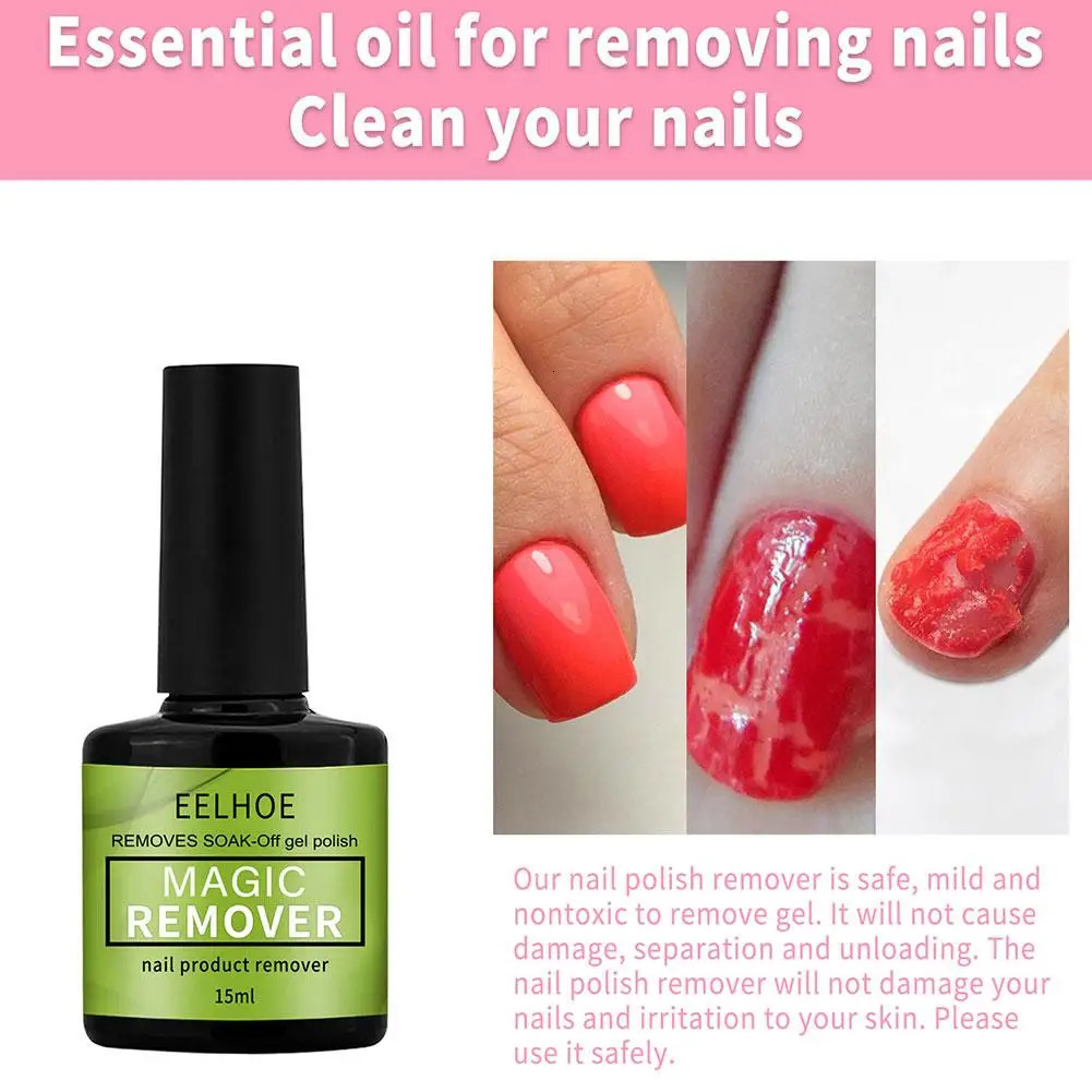 2X Quick Removing Magic Nail gel Polishing UV gel Removing Magic Cracking Nail gel Cleaning Semi anent Varnish Polishing 240705