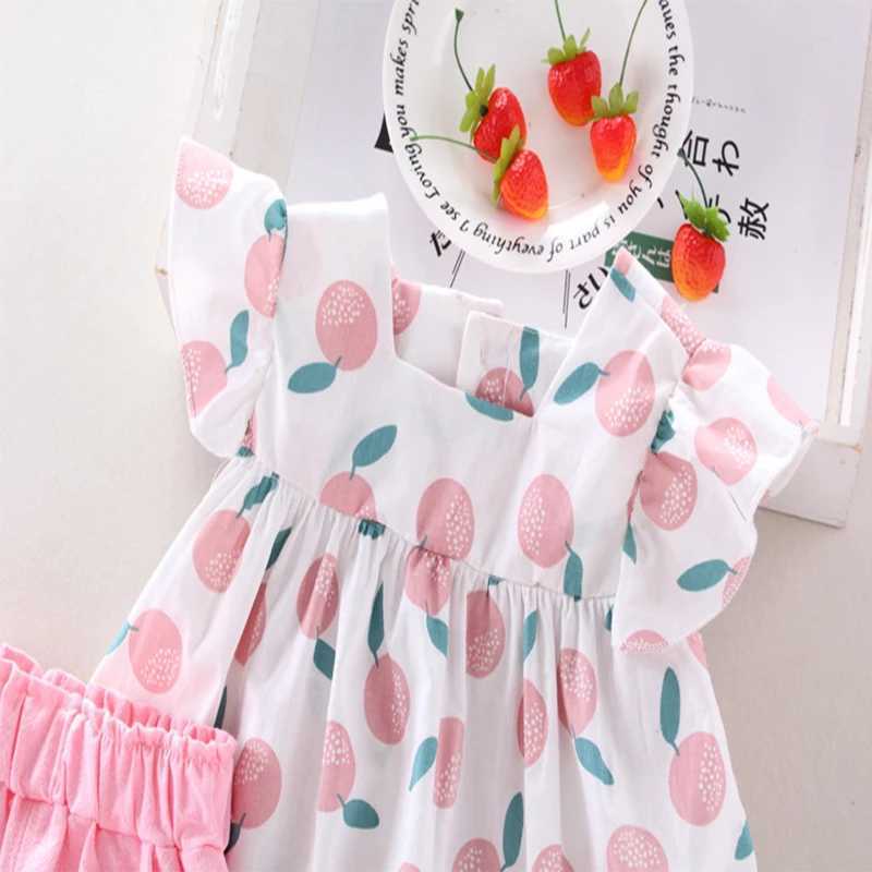 Clothing Sets Toddler Girls Set Summer Short Sleeve Clothes Set Cute Printed T-shirt Pants 2pcs Suit Baby Kids Outfits Children Clothes