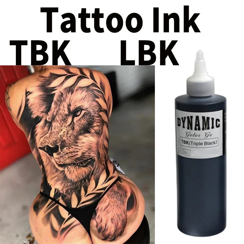 Dynamic Professional Black Tattoo Ink Pigment DIY Tattoo Pigment Utility Tattoo gel Body Art Tattoo Pigment 8OZ BLK 240705