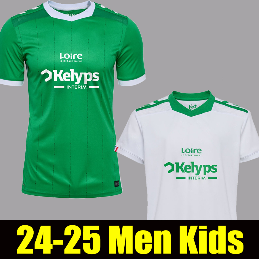 ASSE 24 25 AS Saints Etienne home soccer jerseys WADJI CAFARO 2024 2025 away white Kit Football shirts