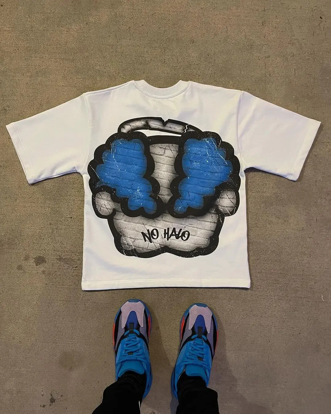 Harajuku clown T-shirt oversized vintage graphic t shirt Couples streetwear y2k top goth shirts American women clothes 240627
