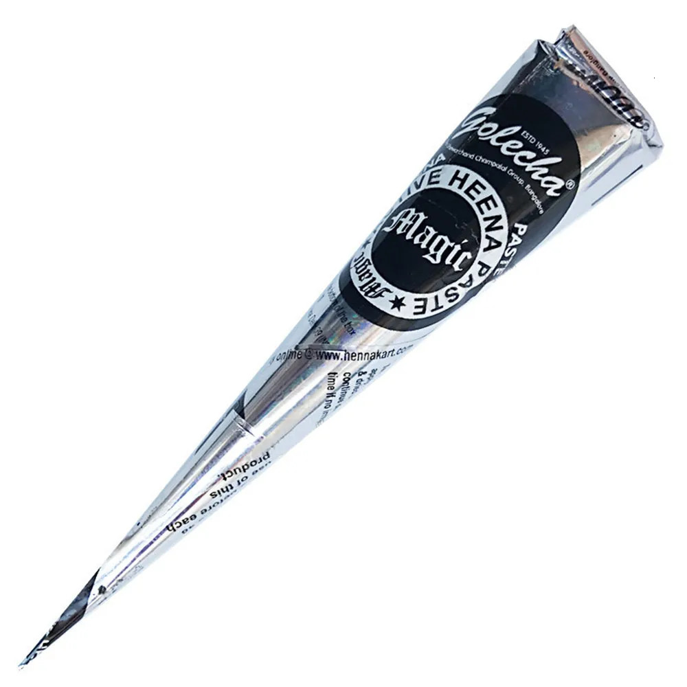 Natural Indian henna tattoo ink black Mehndi cream cone cream temporary art stickers Mehndi body parsley painting wholesale 240705