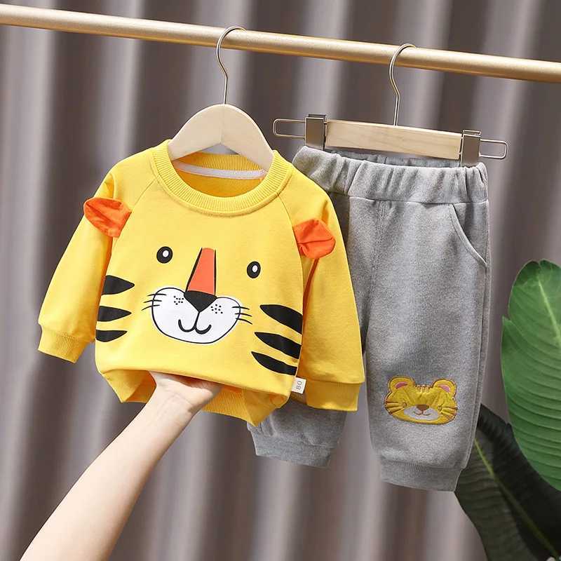 Clothing Sets Autumn Children Clothes Baby Boys Cartoon Sweatshirts + Pants 2Pcs/Sets Spring Kids Infant Clothing Toddler Sportswear 1-5 years