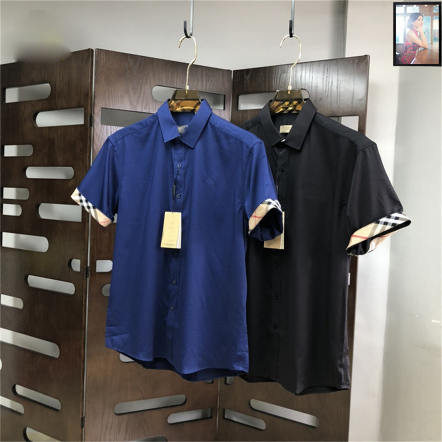 1 designer dress shirt designer shirts mens shirt casa blanca casual shirts suit plus size men button up shirt short sleeve size m-xxxl T2