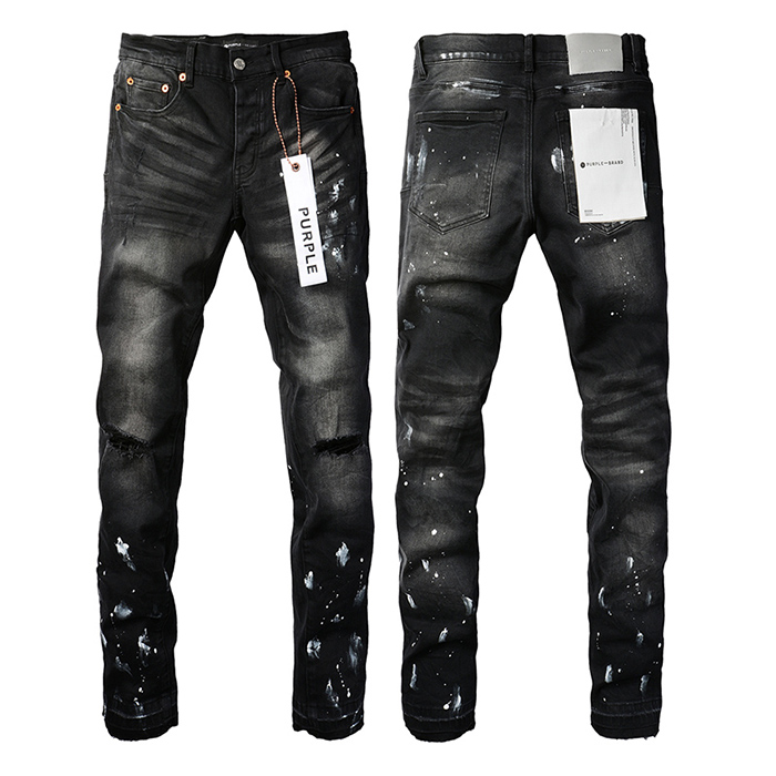 Purpel Jeans Mens Designer Jeans Fashion Distressed Ripped Bikers Denim cargo For Men and Women Black Pants Top Quality R250930