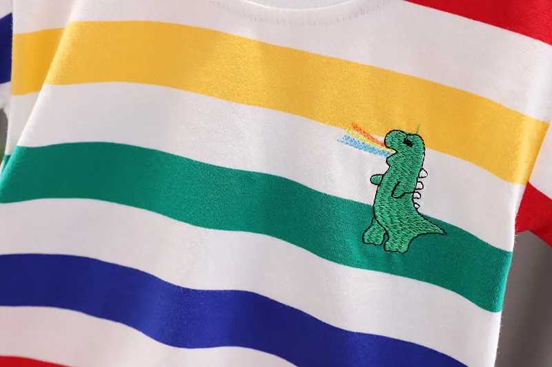 Clothing Sets Summer Fashion Children Toddler Baby Boys Girls Clothes Set Cartoon Dinosaur Cotton T-shirt+Shorts+Bag 3pcs/sets Kids Tracksuit