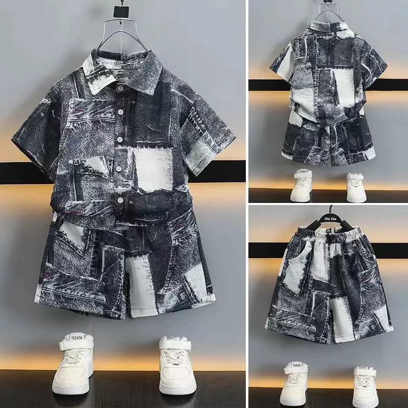 Clothing Sets New Summer Baby Boys Clothes Suit Children Boys Fashion T-Shirt Shorts 2Pcs/Sets Toddler Casual Costume Kids Tracksuits
